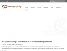 Tablet Screenshot of conceptspring.com